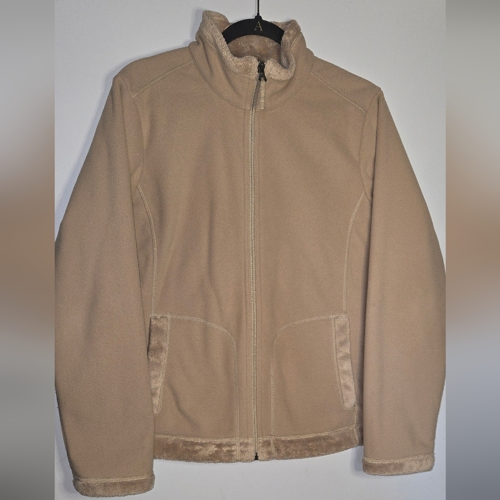 Lands' End Women's Tan Teddy Jacket
